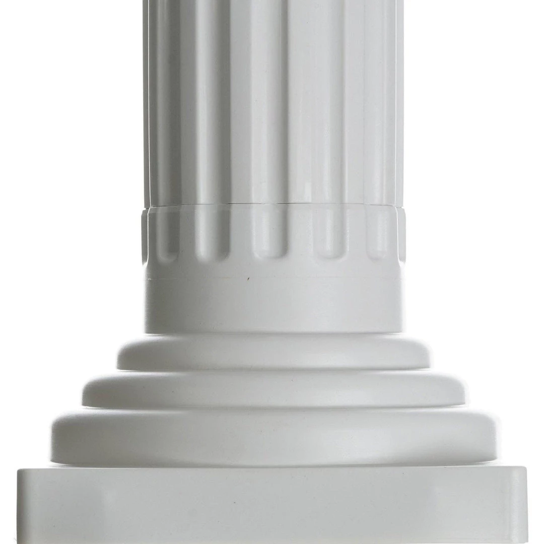 HIER_3620 4 Pack | 34" White Height Adjustable Empirical Roman Inspired Pedestal Column Plant Stand - PVC 8 HIER_3620 4 Pack | 34" White Height Adjustable Empirical Roman Inspired Pedestal Column Plant Stand - PVC