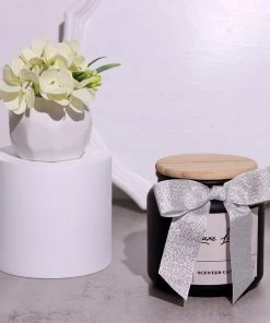 HIER_5146 50 Pcs | 4" Nylon Ribbon Bows With Twist Ties, Gift Basket Party Favor Bags Decor - Silver Glitter Design Tabletop Decor 15 HIER_5146 50 Pcs | 4