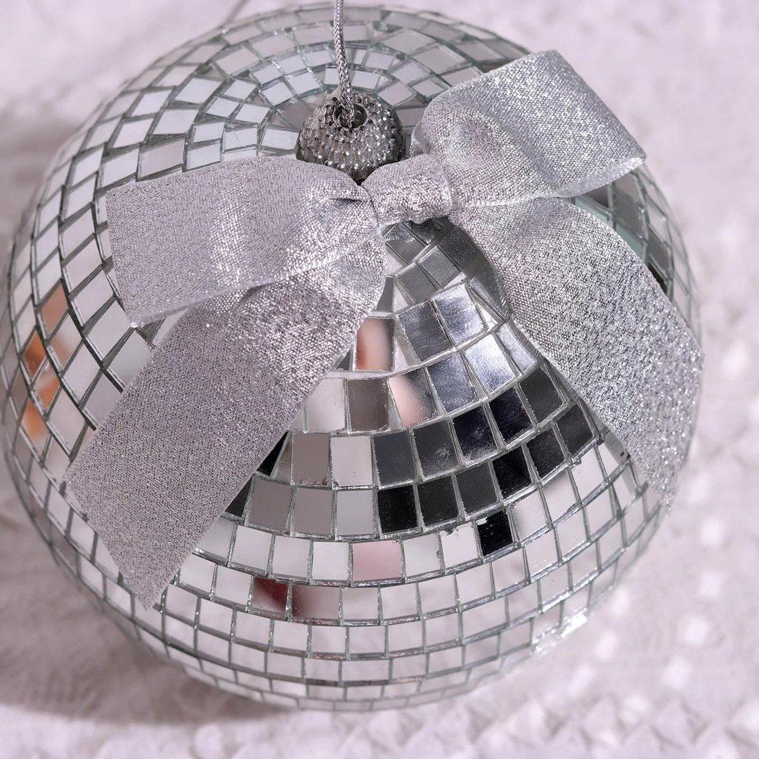 HIER_5146 50 Pcs | 4" Nylon Ribbon Bows With Twist Ties, Gift Basket Party Favor Bags Decor - Silver Glitter Design Tabletop Decor 1 HIER_5146 50 Pcs | 4" Nylon Ribbon Bows With Twist Ties, Gift Basket Party Favor Bags Decor - Silver Glitter Design Tabletop Decor