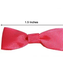 HIER_5146 Tabletop Decor 50 Pcs | 1.5" Fuchsia Grosgrain Pre Tied Ribbon Bows, Gift Basket Party Favor Bags Decor - Polyester 9 HIER_5146 Tabletop Decor 50 Pcs | 1.5