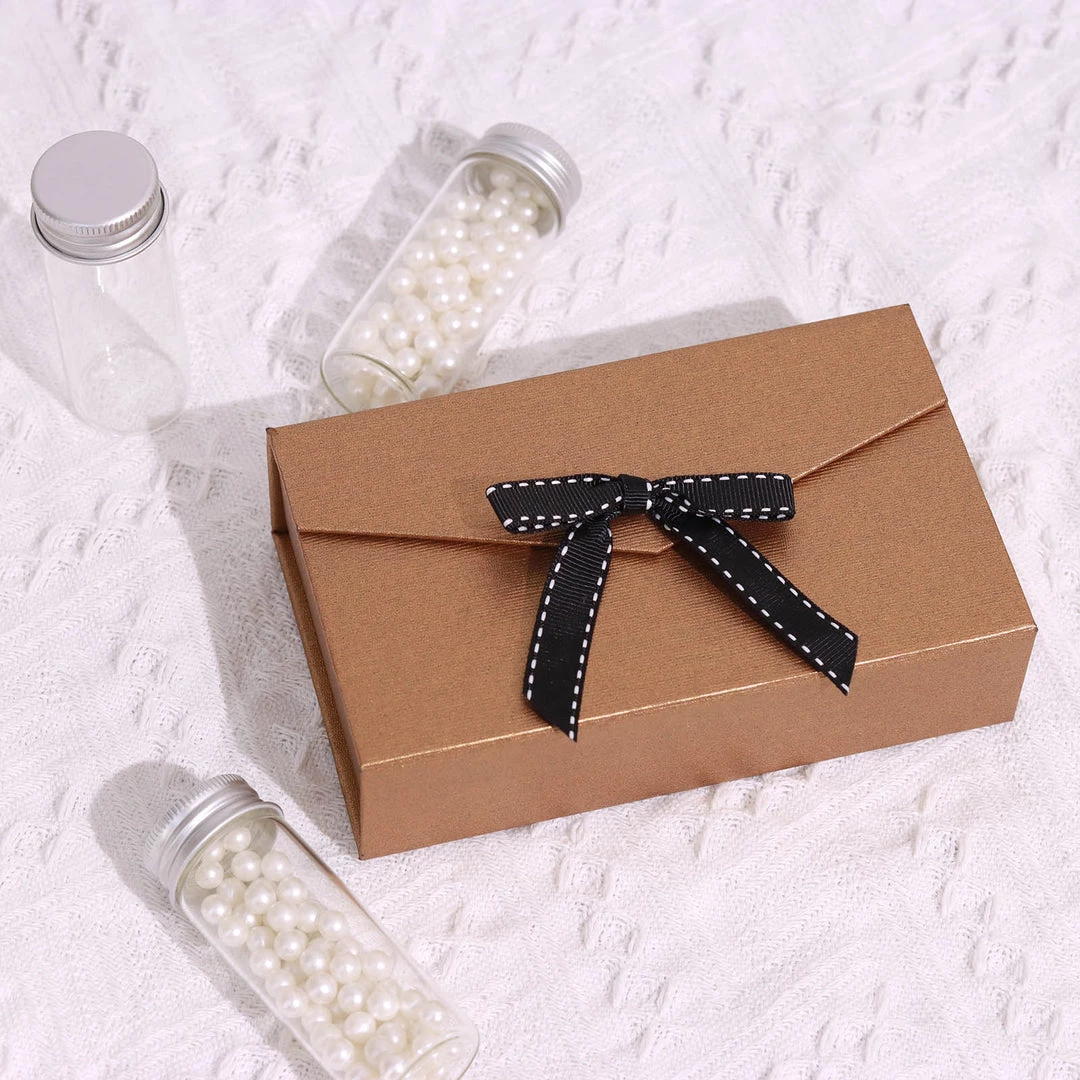 HIER_5146 50 Pcs | 3" Saddle Stitch Ribbon Bows With Twist Ties, Gift Basket Party Favor Bags Decor - Black/White Polyester 9 HIER_5146 50 Pcs | 3" Saddle Stitch Ribbon Bows With Twist Ties, Gift Basket Party Favor Bags Decor - Black/White Polyester