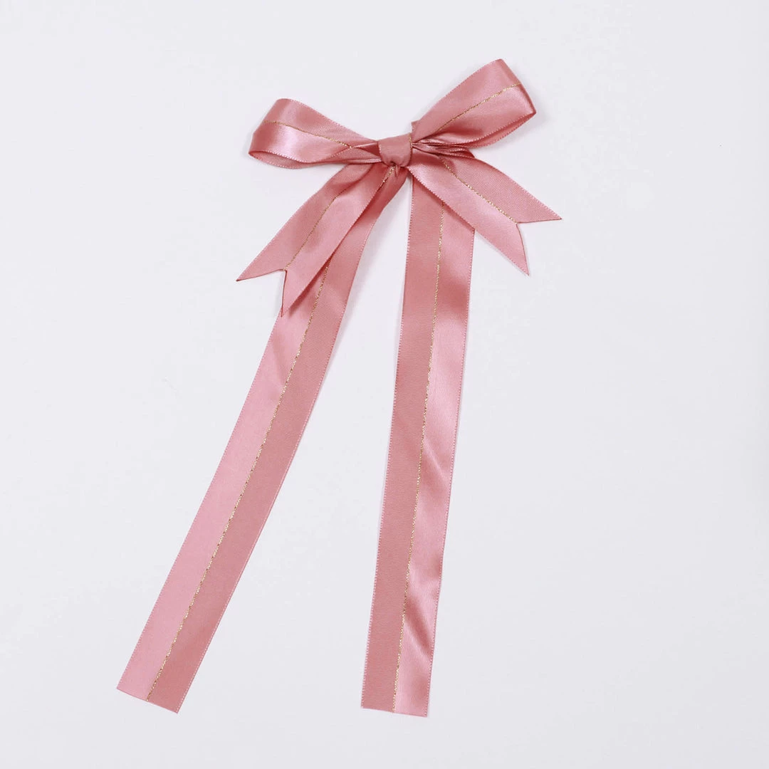 HIER_5146 50 Pcs | 10" Dusty Rose Pre Tied Ribbon Bows, Satin Ribbon With Gold Foil Lining For Gift Basket & Party Favors Decor 16 HIER_5146 50 Pcs | 10" Dusty Rose Pre Tied Ribbon Bows, Satin Ribbon With Gold Foil Lining For Gift Basket & Party Favors Decor