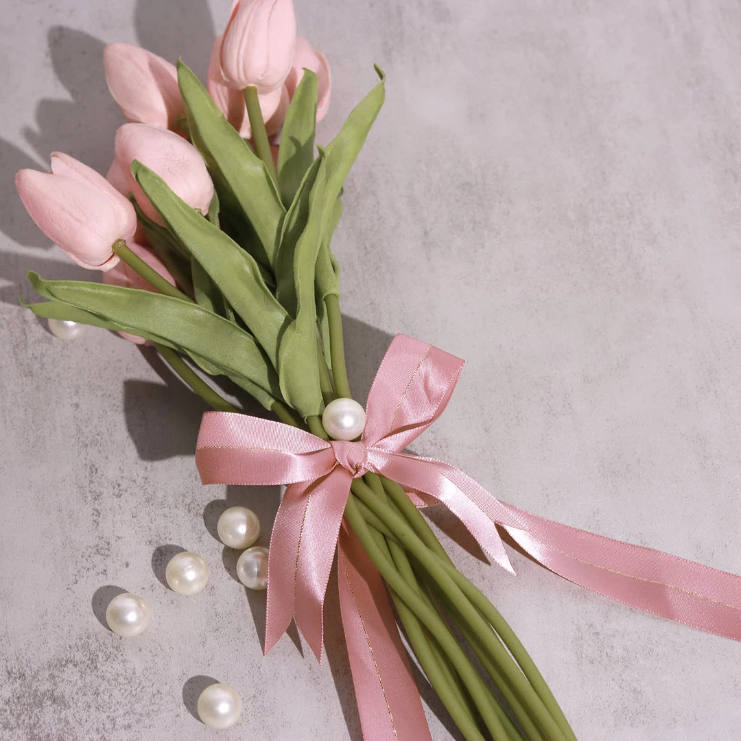 HIER_5146 50 Pcs | 10" Dusty Rose Pre Tied Ribbon Bows, Satin Ribbon With Gold Foil Lining For Gift Basket & Party Favors Decor 10 HIER_5146 50 Pcs | 10" Dusty Rose Pre Tied Ribbon Bows, Satin Ribbon With Gold Foil Lining For Gift Basket & Party Favors Decor