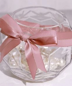 HIER_5146 50 Pcs | 10" Dusty Rose Pre Tied Ribbon Bows, Satin Ribbon With Gold Foil Lining For Gift Basket & Party Favors Decor 28 HIER_5146 50 Pcs | 10