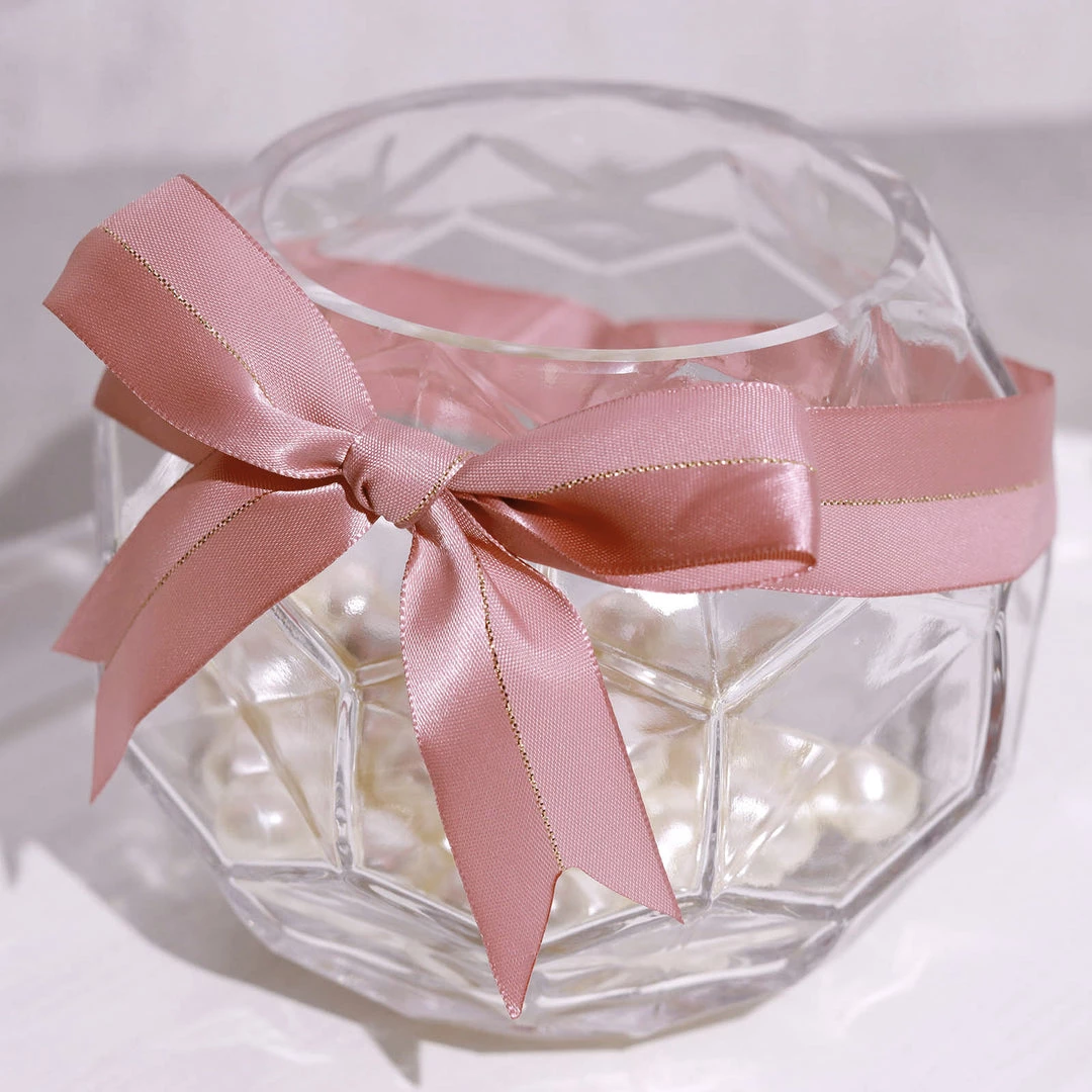 HIER_5146 50 Pcs | 10" Dusty Rose Pre Tied Ribbon Bows, Satin Ribbon With Gold Foil Lining For Gift Basket & Party Favors Decor 13 HIER_5146 50 Pcs | 10" Dusty Rose Pre Tied Ribbon Bows, Satin Ribbon With Gold Foil Lining For Gift Basket & Party Favors Decor
