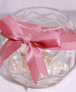 HIER_5146 50 Pcs | 10" Dusty Rose Pre Tied Ribbon Bows, Satin Ribbon With Gold Foil Lining For Gift Basket & Party Favors Decor 21 HIER_5146 50 Pcs | 10