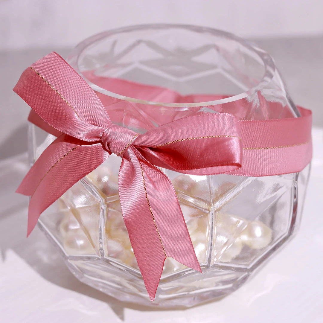 HIER_5146 50 Pcs | 10" Dusty Rose Pre Tied Ribbon Bows, Satin Ribbon With Gold Foil Lining For Gift Basket & Party Favors Decor 6 HIER_5146 50 Pcs | 10" Dusty Rose Pre Tied Ribbon Bows, Satin Ribbon With Gold Foil Lining For Gift Basket & Party Favors Decor