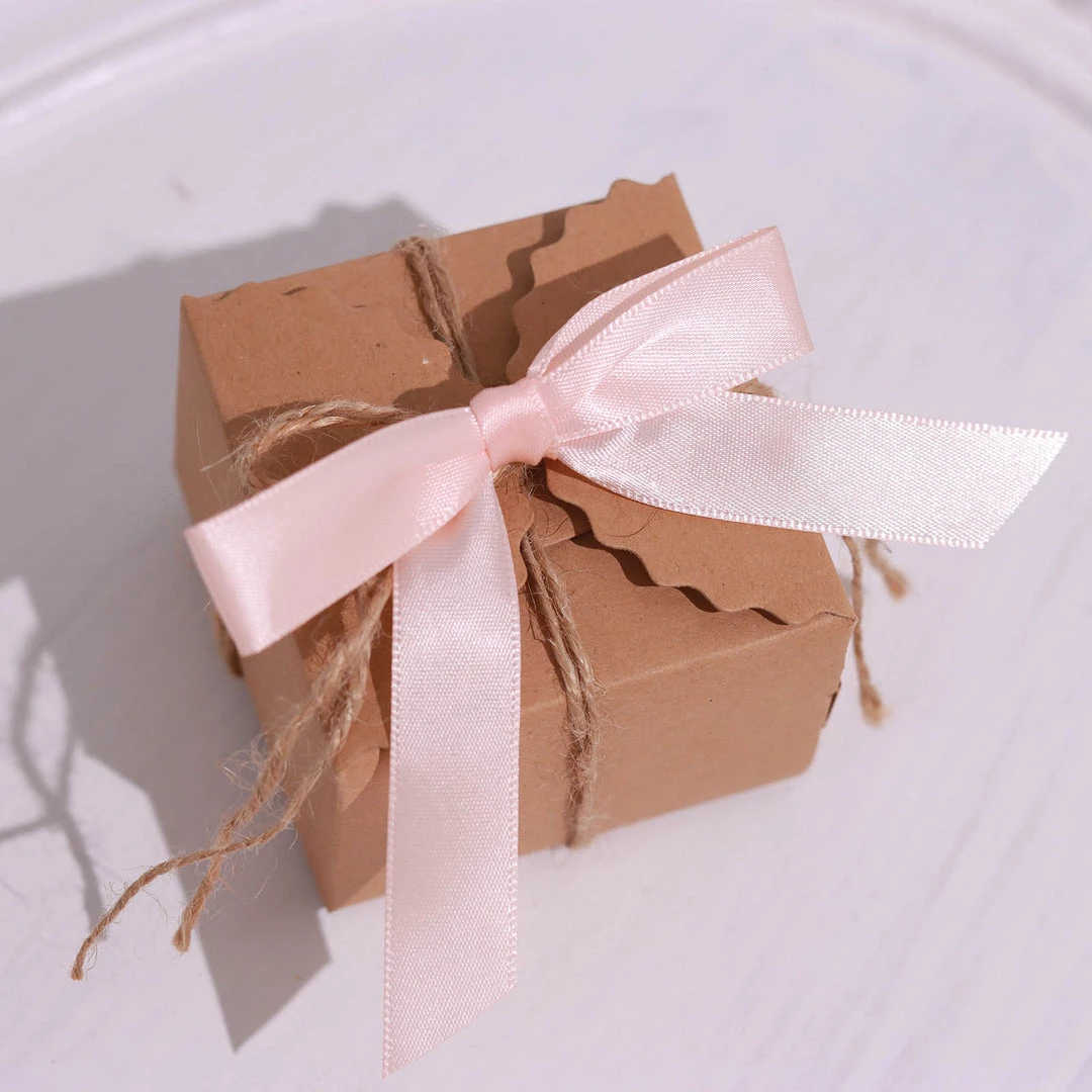 HIER_5146 50 Pcs | 3" Satin Ribbon Bows With Twist Ties, Gift Basket Party Favor Bags Decor - Rose Gold/Blush Classic Style Tabletop Decor 6 HIER_5146 50 Pcs | 3" Satin Ribbon Bows With Twist Ties, Gift Basket Party Favor Bags Decor - Rose Gold/Blush Classic Style Tabletop Decor