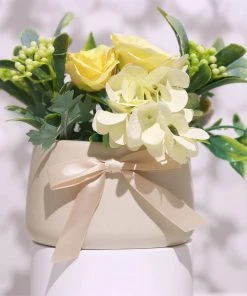 HIER_5146 50 Pcs | 3" Satin Ribbon Bows With Twist Ties, Gift Basket Party Favor Bags Decor - Beige Classic Style 13 HIER_5146 50 Pcs | 3