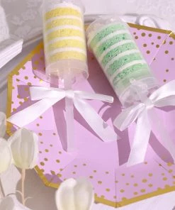 HIER_5146 Tabletop Decor 50 Pcs | 3" Satin Ribbon Bows With Twist Ties, Gift Basket Party Favor Bags Decor - White Classic Style 11 HIER_5146 Tabletop Decor 50 Pcs | 3