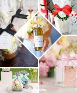 HIER_5146 50 Pcs | 10" Dusty Rose Pre Tied Ribbon Bows, Satin Ribbon With Gold Foil Lining For Gift Basket & Party Favors Decor 20 HIER_5146 50 Pcs | 10