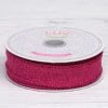 HIER_5140 10 Yards 7/8" Fuchsia Burlap Jute Ribbons