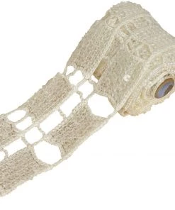 HIER_5140 Sequin Stitch Crochet | 4" X 5 Yards | 1 Bolt | White | Rectangle Granny Square Afghan Pattern - Clearance SALE Fabric Bolts & Bags 7 HIER_5140 Sequin Stitch Crochet | 4