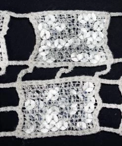 HIER_5140 Sequin Stitch Crochet | 4" X 5 Yards | 1 Bolt | White | Rectangle Granny Square Afghan Pattern - Clearance SALE Fabric Bolts & Bags 9 HIER_5140 Sequin Stitch Crochet | 4