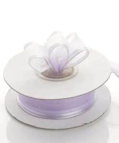 HIER_5140 10 Yards 7/8" Lavender Wired Organza Ribbon - Clearance SALE Fabric Bolts & Bags