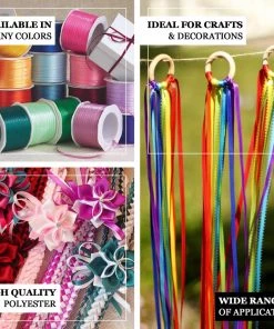 HIER_5143 100 Yards 1/8" Purple Satin Ribbon 7 HIER_5143 100 Yards 1/8