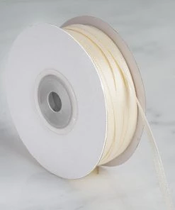 HIER_5143 Fabric Bolts & Bags 100 Yards 1/8" Ivory Satin Ribbon