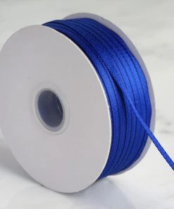 HIER_5143 Fabric Bolts & Bags 100 Yards 1/8" Royal Blue Satin Ribbon