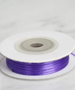 HIER_5140 100 Yards 1/16" Purple Single Face Satin Ribbon - Clearance SALE Fabric Bolts & Bags