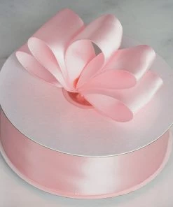 HIER_5143 Fabric Bolts & Bags 50 Yards 1.5" DIY Blush | Rose Gold Satin Ribbon