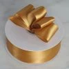 HIER_5143 50 Yards 1.5" Gold Satin Single Faced Ribbon Wholesale