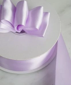 HIER_5143 50 Yards 1.5" DIY Lavender Satin Ribbon