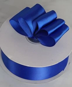 HIER_5143 50 Yards 1.5" DIY Royal Blue Satin Ribbon Fabric Bolts & Bags