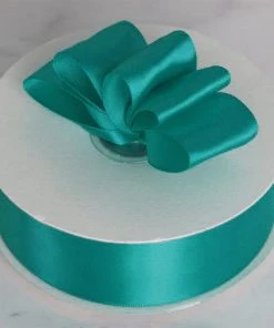 HIER_5143 50 Yards 1.5" DIY Turquoise Satin Ribbon Theme Décor