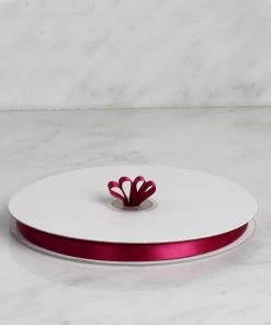 HIER_5143 100 Yards 3/8" Burgundy Decorative Satin Ribbon Fabric Bolts & Bags 9 HIER_5143 100 Yards 3/8