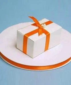 HIER_5143 100 Yards 3/8" Orange Decorative Satin Ribbon