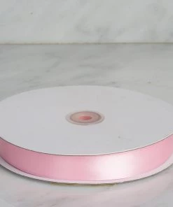 HIER_5143 Fabric Bolts & Bags 100 Yards 7/8" Pink Satin Ribbon