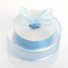 HIER_5141 Fabric Bolts & Bags 25 Yards 1.5" Baby Blue Organza Ribbon With Satin Edges