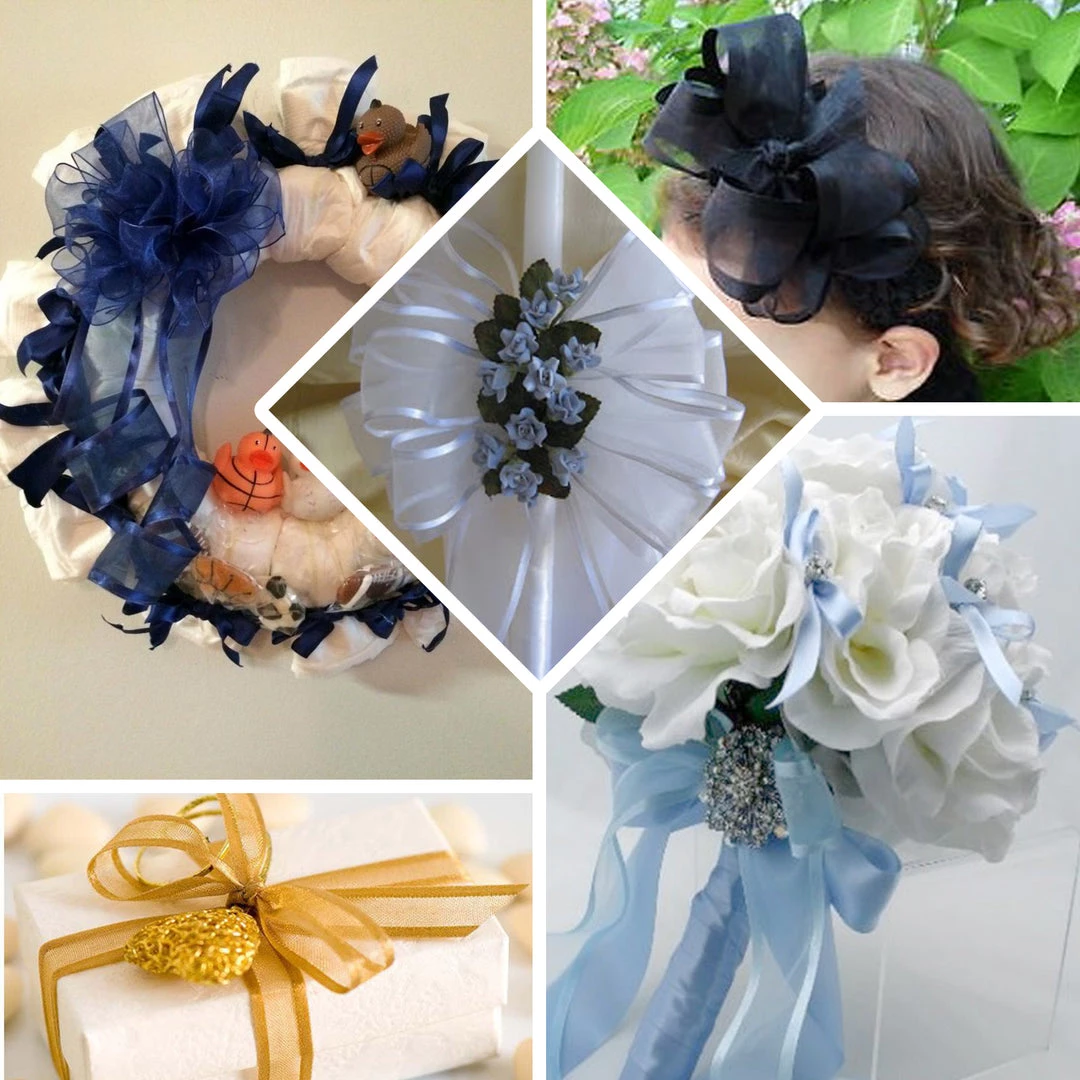 HIER_5141 Fabric Bolts & Bags 25 Yards 1.5" Black Organza Ribbon With Satin Edges 5 HIER_5141 Fabric Bolts & Bags 25 Yards 1.5" Black Organza Ribbon With Satin Edges