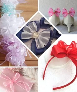 HIER_5141 25 Yards | 7/8" DIY Purple Organza Ribbon With Satin Edge 10 HIER_5141 25 Yards | 7/8