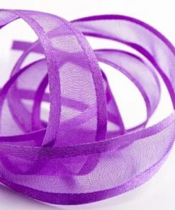 HIER_5141 25 Yards | 7/8" DIY Purple Organza Ribbon With Satin Edge 8 HIER_5141 25 Yards | 7/8