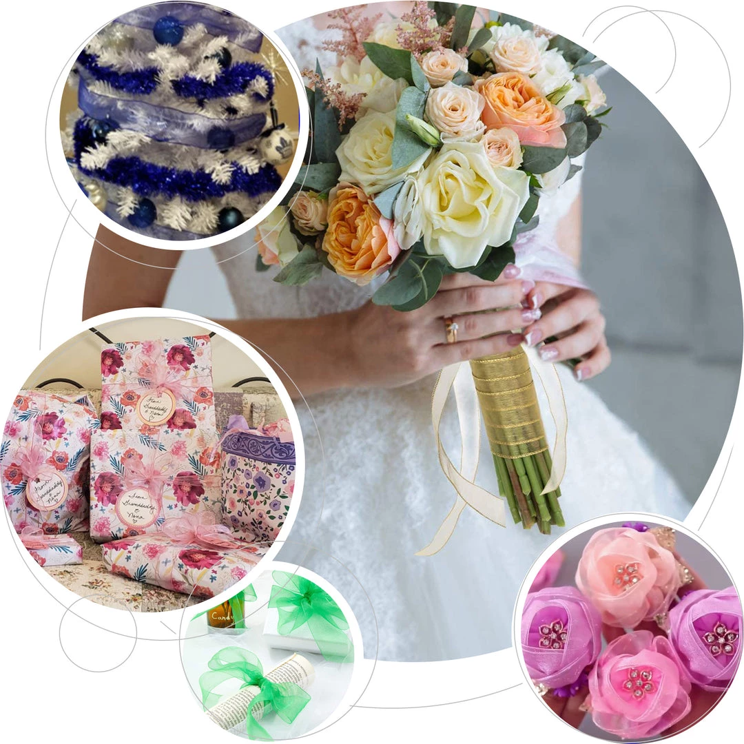 HIER_5141 10 Yards 1.5" Lavender Wired Edge Organza Ribbon 2 HIER_5141 10 Yards 1.5" Lavender Wired Edge Organza Ribbon