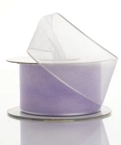 HIER_5141 10 Yards 1.5" Lavender Wired Edge Organza Ribbon