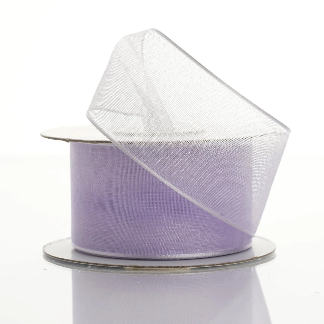 HIER_5141 10 Yards 1.5" Lavender Wired Edge Organza Ribbon 1 HIER_5141 10 Yards 1.5" Lavender Wired Edge Organza Ribbon