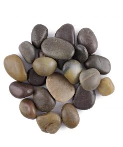 HIER_4830 2 Lbs Assorted Natural Polished Decorative Stones For Vases | Landscaping Rocks Aquarium Gravels Chargers & Centerpieces