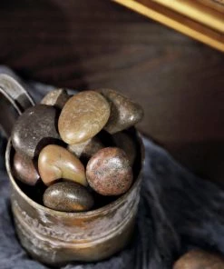 HIER_4830 2 Lbs Assorted Natural Polished Decorative Stones For Vases | Landscaping Rocks Aquarium Gravels Chargers & Centerpieces