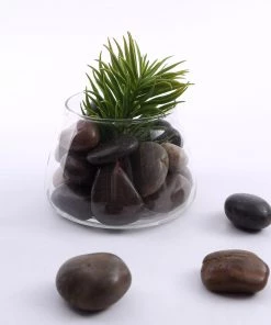 HIER_4830 2 Lbs Assorted Natural Polished Decorative Stones For Vases | Landscaping Rocks Aquarium Gravels Chargers & Centerpieces