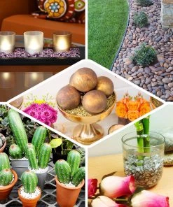 HIER_5200 Pack Of 2 Lbs | Metallic Rose Gold Decorative Crushed Gravel | Pebble Stone Vase Fillers - Clearance SALE Chargers & Centerpieces