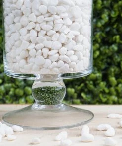 HIER_4830 Chargers & Centerpieces Pack Of 2 Lbs | White Decorative Crushed Gravel | Pebble Stone Vase Fillers - Clearance SALE