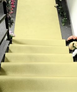 HIER_3900 Gold Sparkle Glitter Wedding Aisle Runner, Non-Woven Red Carpet Runner Prom, Hollywood, Glam Parties - 3FT X 50FT