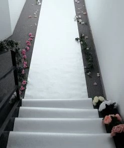 HIER_3900 Aisle Runners Silver Sparkle Glitter Wedding Aisle Runner, Non-Woven Red Carpet Runner Prom, Hollywood, Glam Parties - 3FT X 50FT