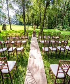 HIER_3900 36" X 100ft All Natural Jute Burlap Aisle Runner Aisle Runners