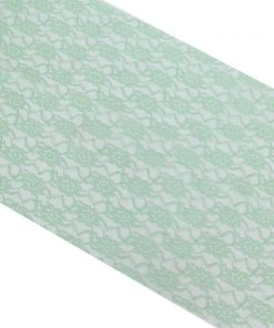 HIER_2230 12"x108" Sage Green Floral Lace Table Runner Theme Décor 21 HIER_2230 12