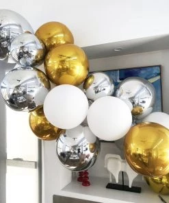 HIER_3213 Big Event Backdrops & Décor 2 Pack | 18" 4D Shiny Purple Sphere Mylar Foil Helium Or Air Balloons 22 HIER_3213 Big Event Backdrops & Décor 2 Pack | 18