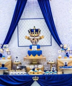 HIER_5220 12" X 10 Yards Royal Blue Satin Fabric Bolt, Wholesale Fabric For Sewing DIY Crafts