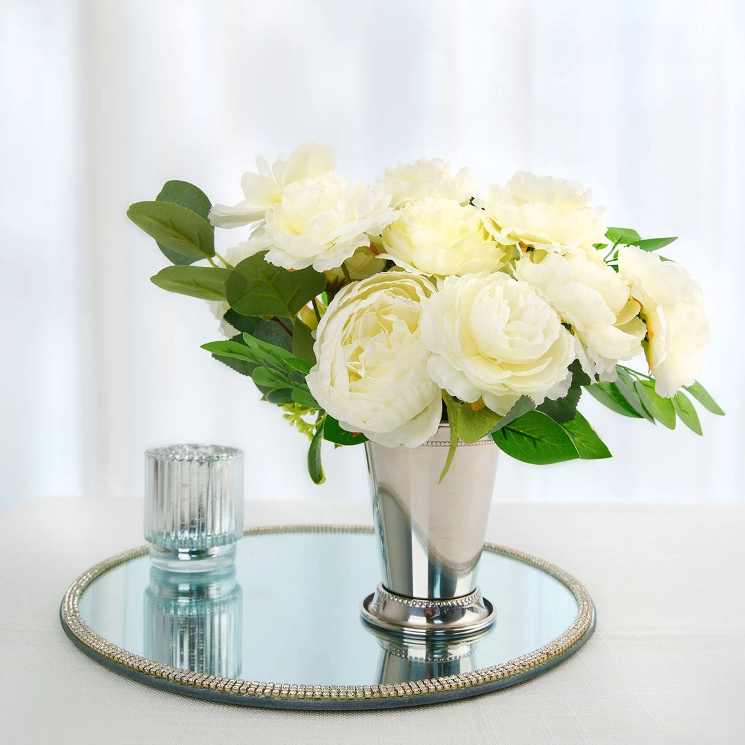 HIER_4820 4.5" Mint Julep Cup Vases - Silver Chargers & Centerpieces 11 HIER_4820 4.5" Mint Julep Cup Vases - Silver Chargers & Centerpieces